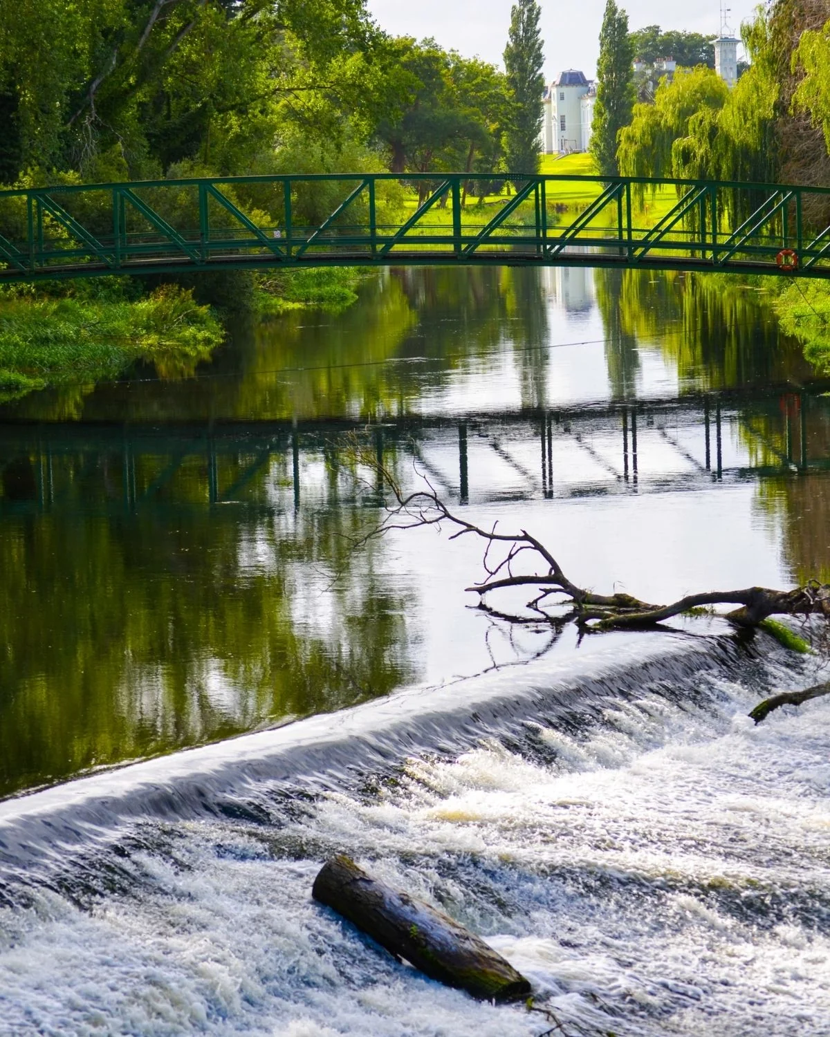 Footbridge over the River Liffey in Lucan, Dublin